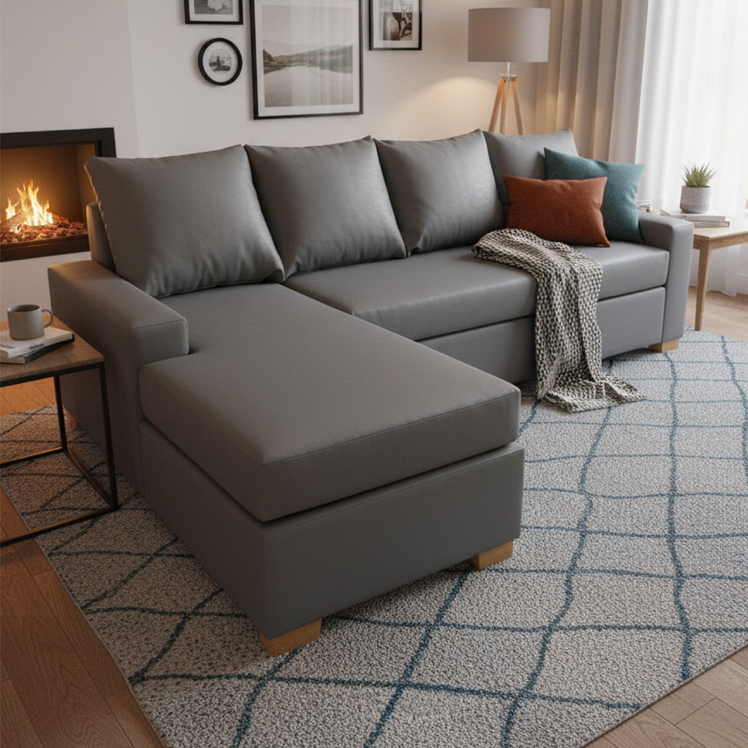 ESQUINERO FEDER CHENILLE PREMIUM PLACA EN L ASIENTO ENTERO O DIVIDIDO